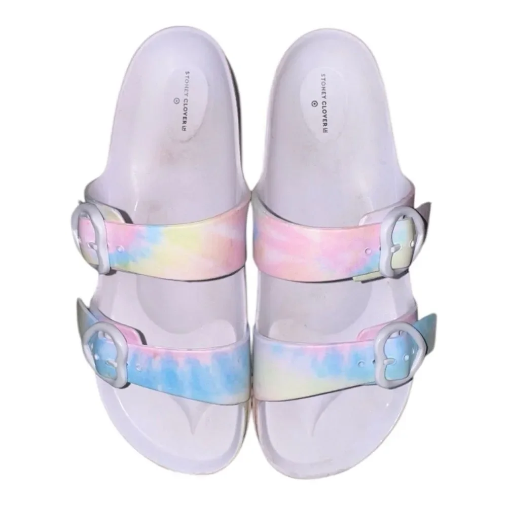 Stoney Clover Lane x Target Rainbow Tie Dye Slide Sandals